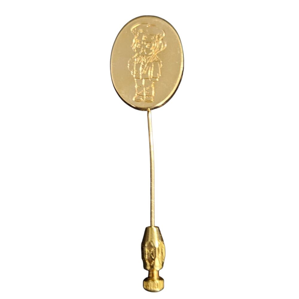 Vintage 1930s Campbell's Soup Kid 1/20 12K Gold Filled Advertising Stick Pin